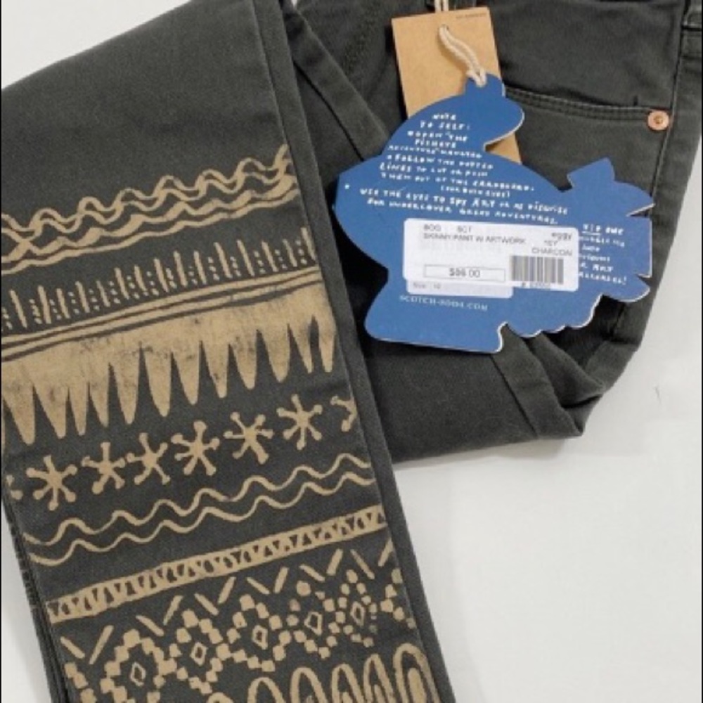 Scotch and Soda size girl 10 skinny jeans with tribal print